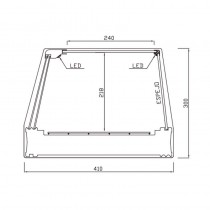 Vitrina refrigerada contrabarra con Cubetas o Parrillas CTB Varias medidas y colores Vitrinas Gómez