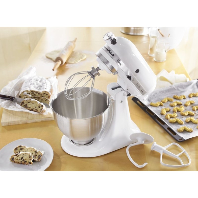 Robot amasador blanco 4,3 l - Classic 5K45SS - KitchenAid + REGALO ESPÁTULA  LE CREUSET