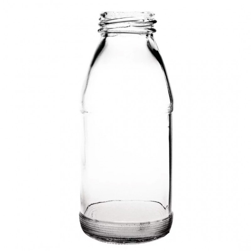 Botella de vidrio Leche