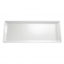 Bandeja Pure rectangular de melamina blanca APS GF130