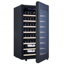 Vinoteca 28 botellas con compresor baldas madera CV028NM