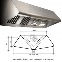 Campana Monobloc central motor 320cm