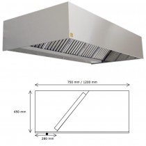 Campana extractora industrial Eco R sin motor 250 cm