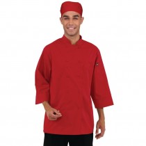 Chaquetilla de cocina manga tres cuartos roja Chef Works B106-L