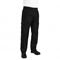 Pantalones de cocina ajustados color negro B222 Chef Works