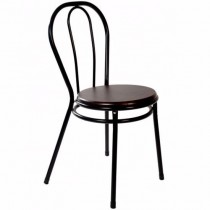 Silla Bistrot wengue marrón oscuro Hobeto MV14090B