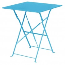 Mesa de acero cuadrada para terraza Bolero azul (600 x 600mm) GK985