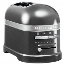 Tostadora KitchenAid 2 rebanadas color plata medallón 5KMT2204EMS