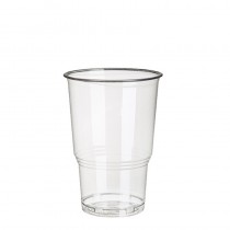 25 Vasos para bebidas frías, pure 0,25 l diámetro 7,8 cm · 11 cm transparente con borde redondeado