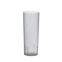 10 Vasos de tubo para cóctel de P.P. 0,3 l diámetro 5,85 cm · 15,2 cm translúcido irrompible