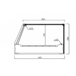 Vitrina refrigerada T cristal frontal hasta nivel de barra Vitrinas Gómez Varias opciones