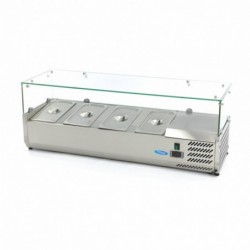 Vitrina refrigerada 120cm para 4 x 1/3 gn