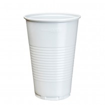 50 vasos de plástico, 0,5 l diámetro 9,5 cm · 13,7 cm blanco con borde redondeado