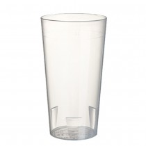 10 Vasos reutilizables 0,4 l diámetro 7,5 cm · 14,5 cm translúcido irrompible