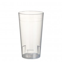 10 Vasos reutilizables 0,3 l diámetro 7 cm · 13 cm translúcido irrompible