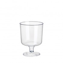 10 Vasos con pie para vino tinto, 0,2 l diámetro 7,2 cm · 10 cm transparente 1-sola pieza 20 paquete