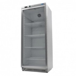 Frigorífico 600 litros acero inoxidable con puerta de cristal