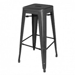 Taburete acero negro Bistro Bolero DL881