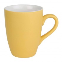 Taza mug Olympia porcelana amarillo pastel mate 320ml. Paquete de 6 ud. CS040