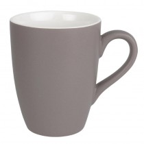 Taza mug Olympia porcelana gris pastel mate 320ml. Paquete de 6 ud. CS041