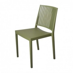 Silla apilable de polipropileno Baltimore verde oliva Attends 4 unidades FW578