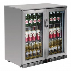 Refrigerador de Barra Trasera con Puertas Abatibles de Acero Inoxidable Polar G-Series 208 litros GL008