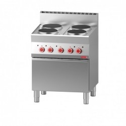 Cocina eléctrica 4 placas Gastro M 650 horno convección eléctrico 65/70 CFE GN053