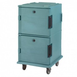 Carro contenedor con aislamiento Cambro U litrosa Cambox UPC1600 color azul pizarra CJ644