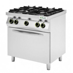 Cocina a gas con 4 fuegos, horno y grill marca Fimar CC74GFG