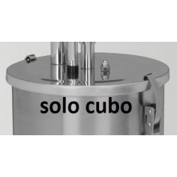 Cubo con clip cilíndrico inox 10l Hovicon CRS-10-V