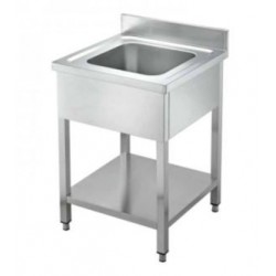 Fregadero sin escurridor inox 80x70 un seno con estante inferior Fimar GD87BM1A