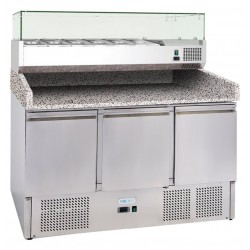 Mostrador ventilado refrigerado para pizza 3 puertas Fimar G-S903PZ-FC