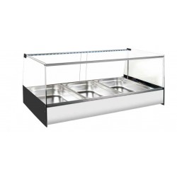 Vitrina refrigerada de comidas para llevar Cubetas GN acero inoxidable FCL Varias medidas Grupo remoto Vitrinas Gómez