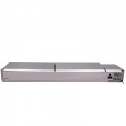 Vitrina refrigerada sin cubetas serie 380 tapa inox ancho 1500 mm para pizza Fimar G-VRX1500-380SS