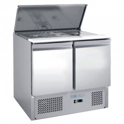 Mesa refrigerada 2 puertas preparación de ensaladas con tapa 3 x gn 1/1 estático Fimar G-S902-FC