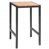 Mesa cuadrada Bolero de acero y madera acacia 600x600