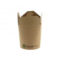 25 Cajas cuadradas de cartón de comida para llevar 470 ml 9,8 cm x 8,2 cm x 7 cm