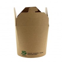 25 Cajas cuadradas de cartón de comida para llevar 760 ml 9,8 cm x 10 cm x 8,8 cm