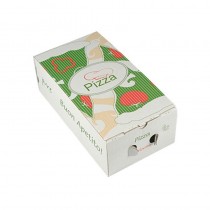 100 Cajas cuadradas de pizza de papel de celulosa 30 cm x 16 cm x 10 cm