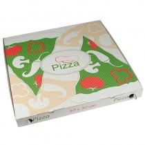 50 Cajas cuadradas de pizza de papel de celulosa 50 cm x 50 cm x 5 cm