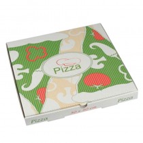 100 Cajas cuadradas de pizza de papel de celulosa 30 cm x 30 cm x 3 cm