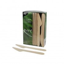 100 Cuchillos, madera biodegradable gama Pure 16,5 cm