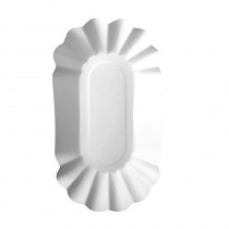 250 Boles de cartón biodegradable gama Pure oval 10,5 cm x 20 cm x 3,5 cm blanco