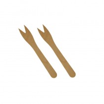 500 Tenedores para snacks, madera biodegradable gama Pure 12,1 cm