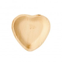 25 Platos, Hoja de palma biodegradable gama Pure 15,5 cm x 3 cm Corazón