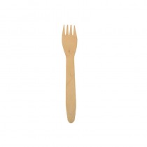 10 Tenedores, madera biodegradable gama Pure 16,5 cm