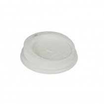50 Tapas, C-PLA biodegradable gama Pure redondo Ø 8 cm · 2,5 cm blanco