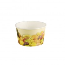 200 Vasos para helado de cartón redondo 250 ml diámetro 10 cm · 6 cm diseño Frutas