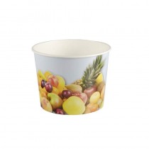 50 Vasos para helado de cartón 500 ml diámetro 11 cm · 8,3 cm diseño Frutas