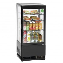 Vitrina expositora refrigeradora 78 litros, negro Bartscher 700277G